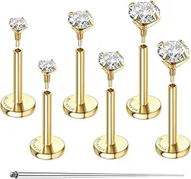 G23 Titanium Flat Back Earrings — 14K Gold Filled