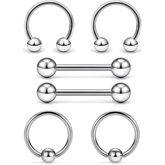 G23 Titanium Nipple Piercing Jewelry (14G 14/16mm)