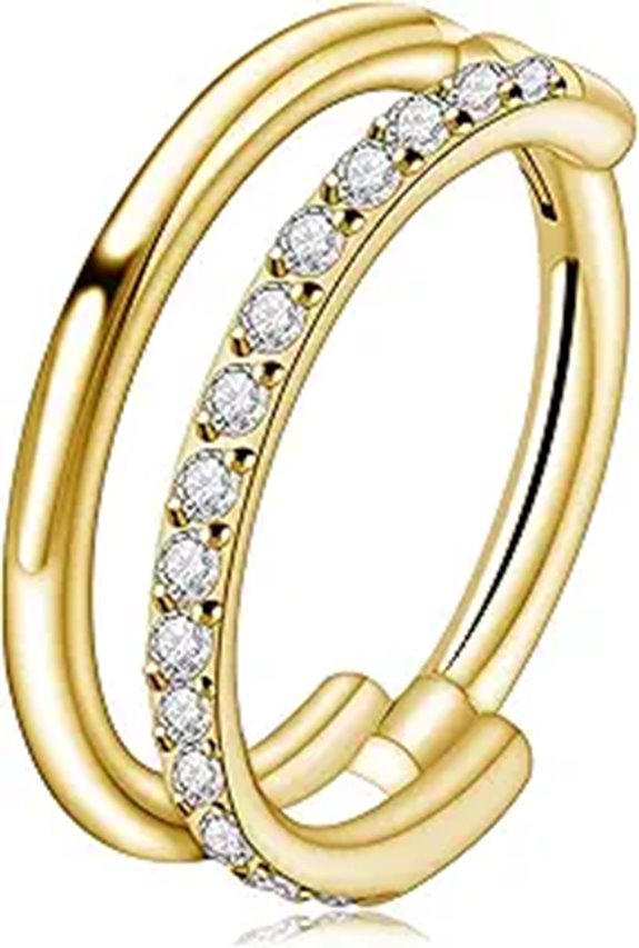 FINE4U Titanium Cartilage Earring Hoop for Helix