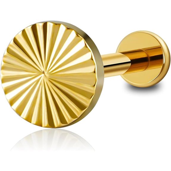 FINE4U Titanium Cartilage Piercing Stud for Helix