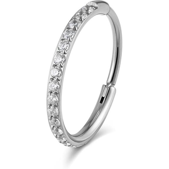 FINE4U Titanium Piercing Hoop for Helix & Tragus