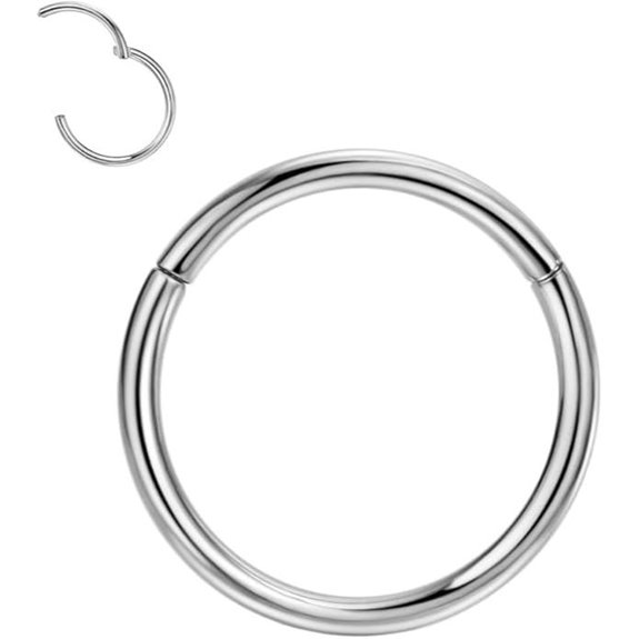FANSING G23 Titanium Hinged Piercing Rings Hoop