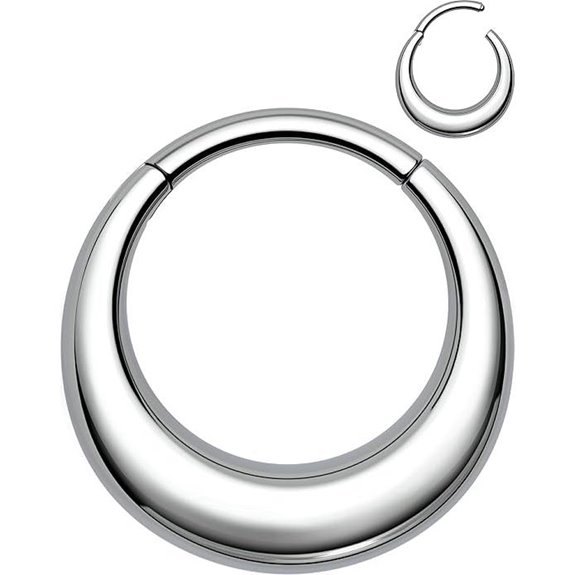 OUFER Titanium Septum Rings Hinged Segment Hoops