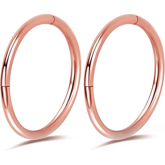 Titanium Nose Rings 20G-16G Hinged Segment Jewelry