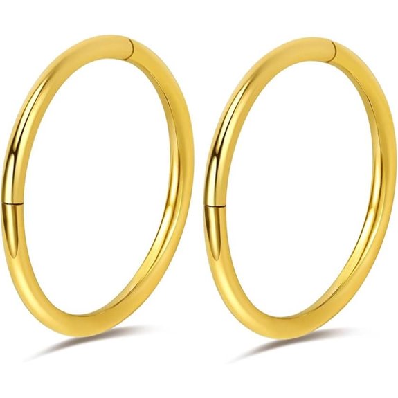 Titanium Nose Rings 20G-16G Hinged Segment 5-12mm