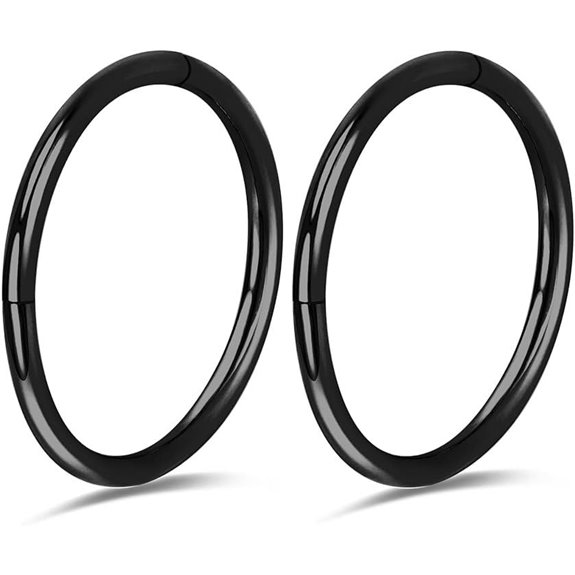 Titanium Nose Rings 20G-16G Hinged Segment Piercing