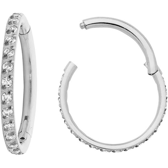 Titanium Septum & Cartilage Jewelry 2pcs Hinged Rings