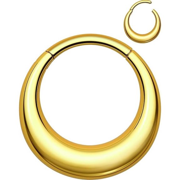 OUFER Titanium Septum Rings Hinged Segment Jewelry