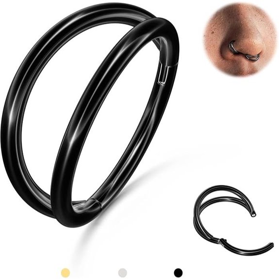 BodyBonita G23 Titanium Hoop Nose Rings (16-20G)