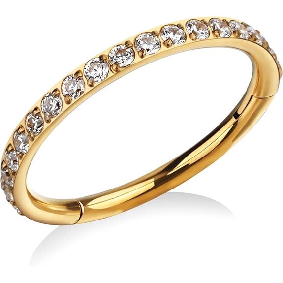 FINE4U Titanium Hoop Piercing Jewelry (Multiple Sizes)