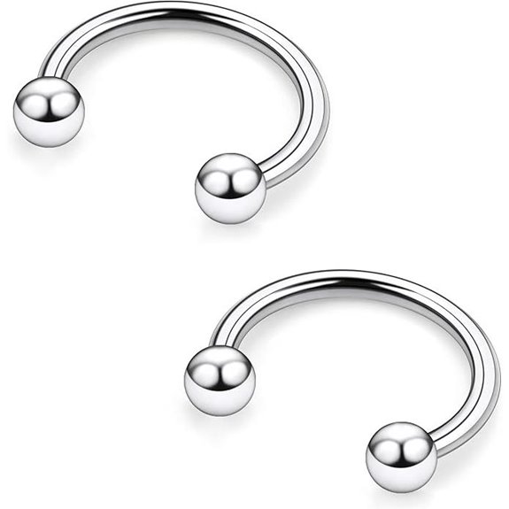 titanium horseshoe nose piercing