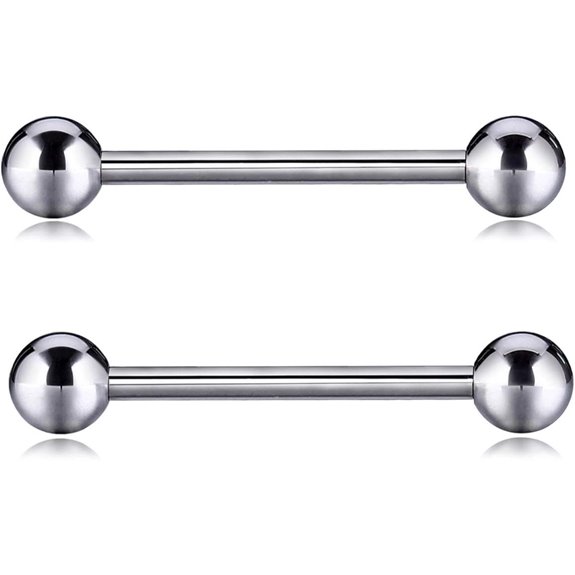 PEAKLINK Titanium Nipple and Piercing Jewelry (1 Pair)