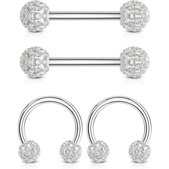 COCHARM G23 Titanium Nipple Rings (14g)