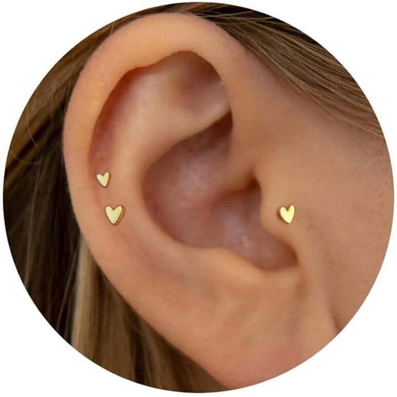 Titanium Threadless Nose and Cartilage Earrings