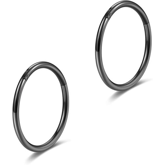 Lantine Titanium Nose & Cartilage Hoop Earrings