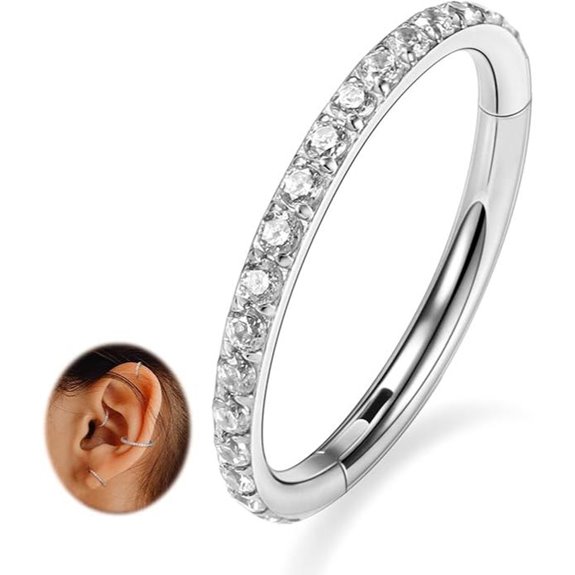 Double Hoop Titanium Nose & Cartilage Piercing Jewelry