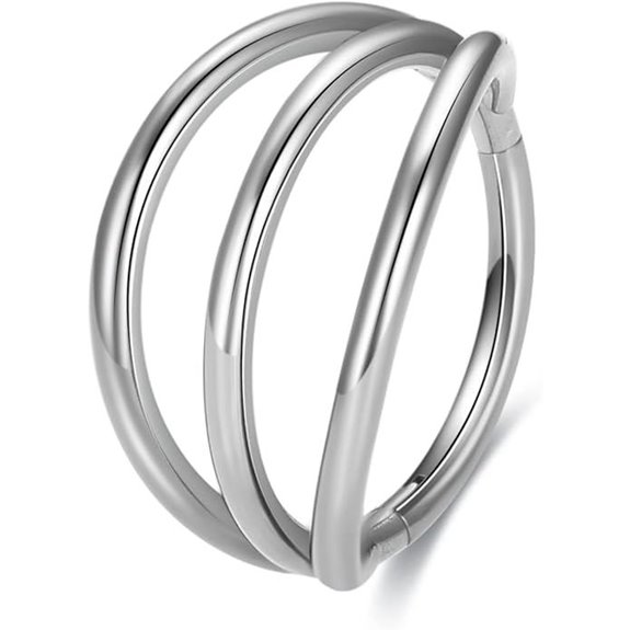 G23 Titanium Nose Hoop Rings Various Sizes