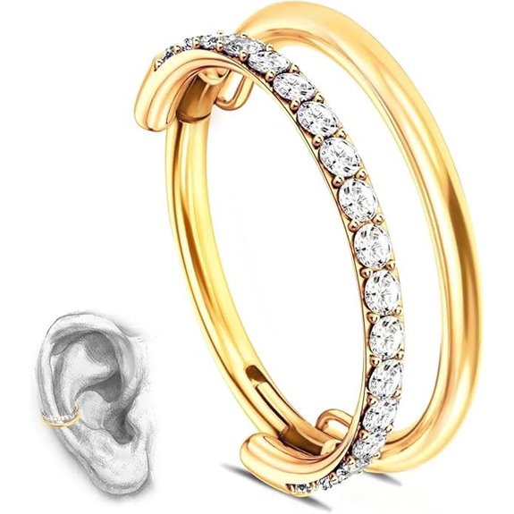 G23 Titanium Conch Piercing Jewelry (Nose Hoop Rings)