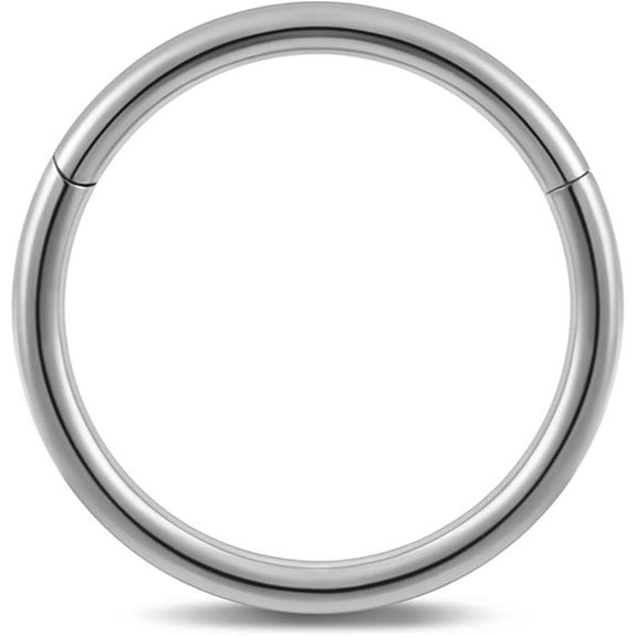 FINE4U Titanium Nose Rings Piercing Jewelry Hoop