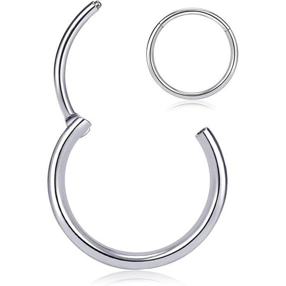 Titanium Nose Rings 20G-16G Hoops Septum Cartilage Jewelry