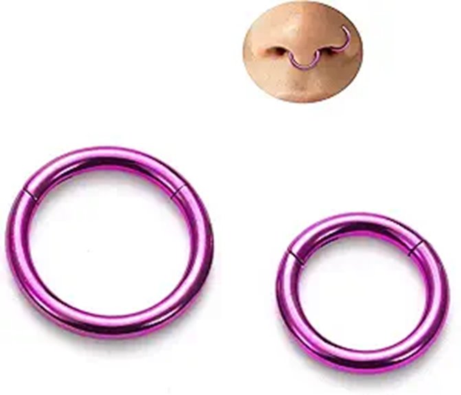 BodyBonita Titanium Nose Rings 2 Pcs Various Sizes