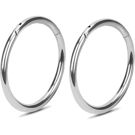 Titanium Nose Rings 2-Pack for Men and Women