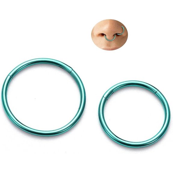 BodyBonita Titanium Nose Rings 2-Pack 8-12mm