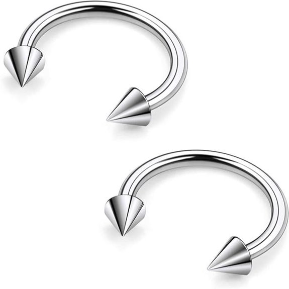 Ruifan Titanium Horseshoe Nose & Septum Rings 6-19mm