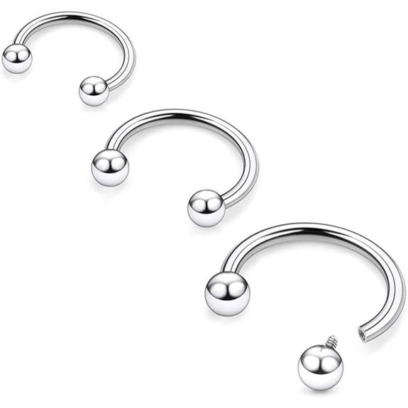 titanium nose septum set