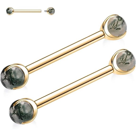 Titanium Nipple & Tongue Rings Internally Threaded Jewelry