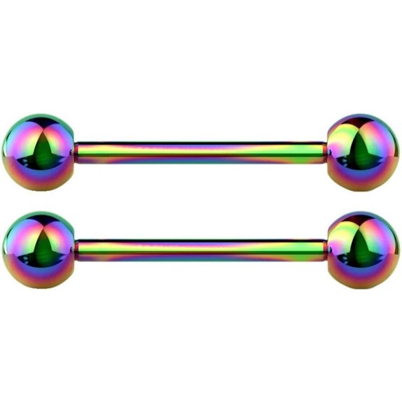 Pierced Owl 14G Titanium Internally Threaded Nipple Barbells