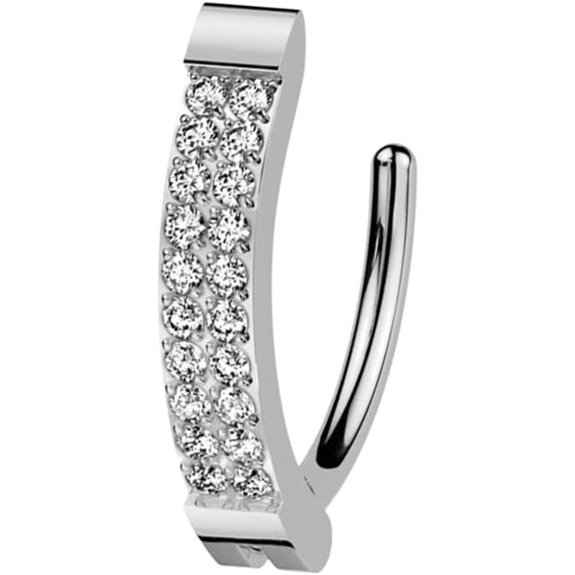 Luxe Modz Titanium PVD Belly Button Ring with CZ