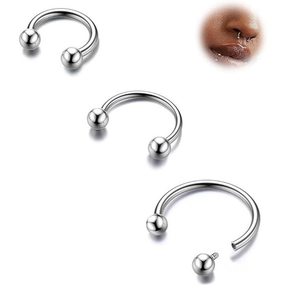 BodyBonita Titanium Septum & Cartilage Nose Rings