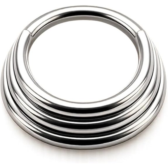 Titanium Triple Hoop Septum & Cartilage Earring