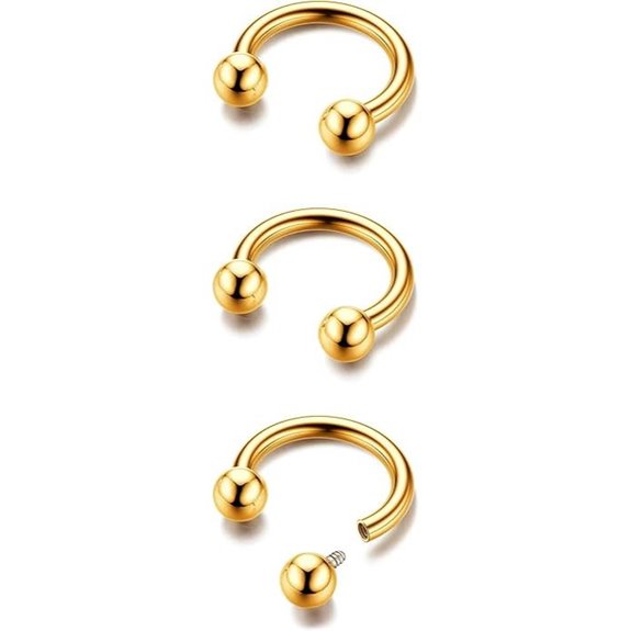 BodyBonita Titanium Septum & Cartilage Rings (2-3pcs)