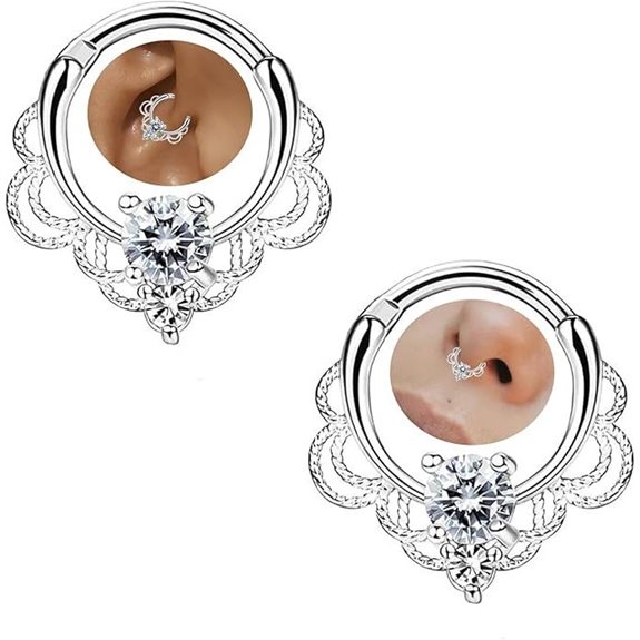 Titanium Septum & Cartilage Rings 2 Pack