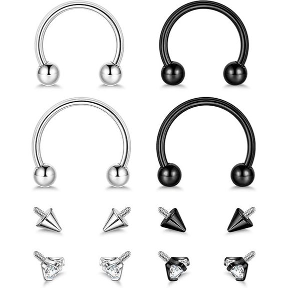 Titanium Septum & Cartilage Hoop Piercing Jewelry