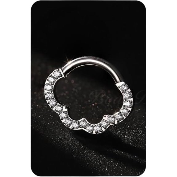 BodyBonita 16G Titanium Septum & Nose Rings (8mm)