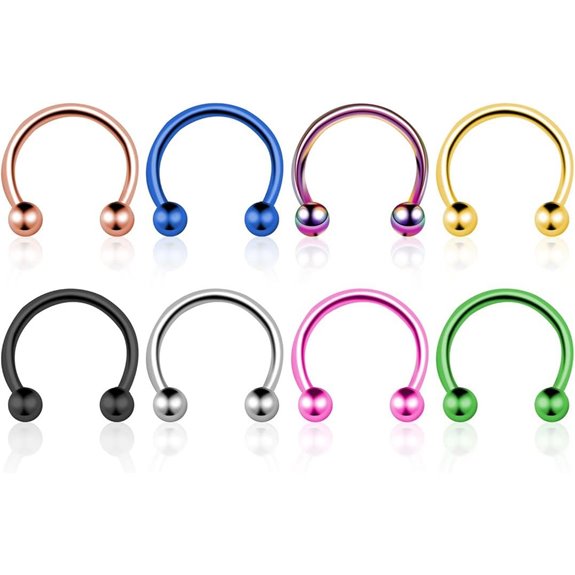 titanium septum piercing set