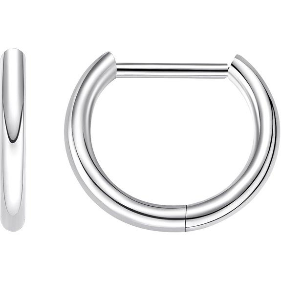 VOJO G23 Titanium Silver Small Hoop Earrings