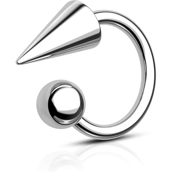 COCHARM G23 Titanium Lip Rings Snake Bite Jewelry