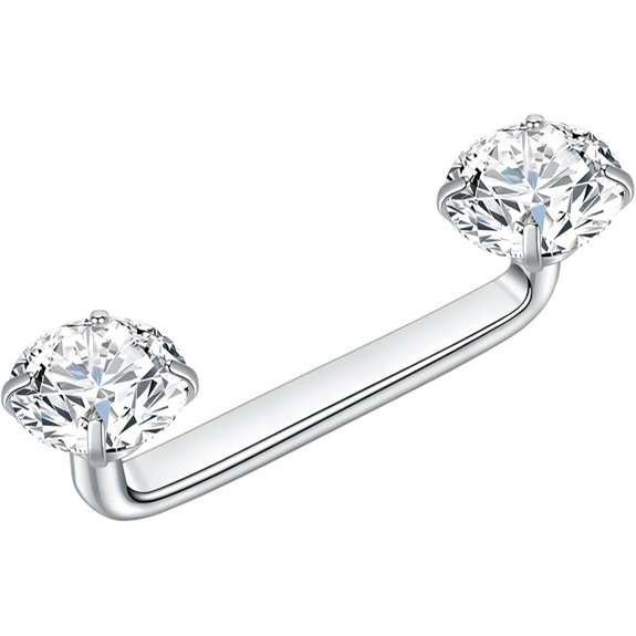 Xpircn Titanium Surface Piercing Jewelry Staple Barbell