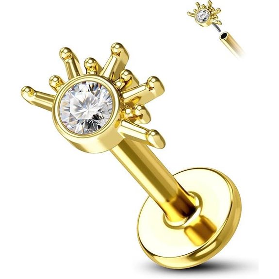 Cocharm Sun Helix Tragus Earring Titanium Jewelry