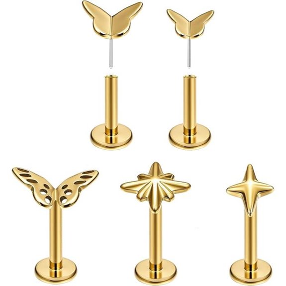 VOJO G23 Titanium Threadless Ear and Cartilage Studs