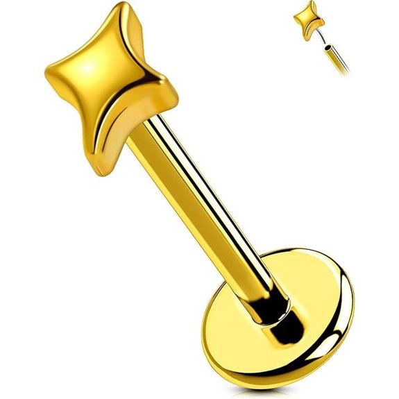 OUFER G23 Titanium Threadless Labret Stud Earrings