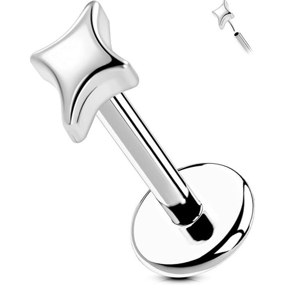 OUFER G23 Titanium Threadless Labret Studs 16G/18G