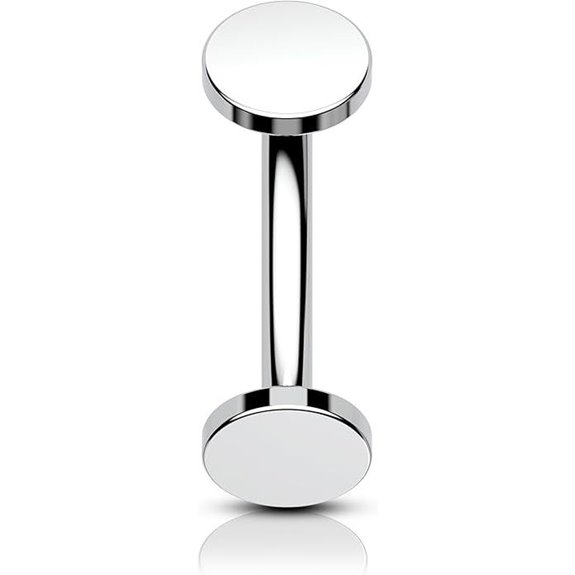 COCHARM 16g Titanium Vertical Labret Piercing Jewelry