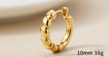 top 14k gold helix hoops