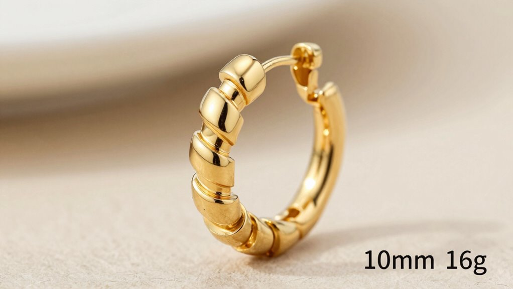 top 14k gold helix hoops