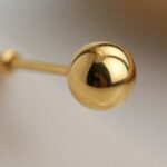 top 14k gold labret stud